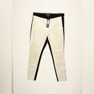 Banana Republic Black and Cream Sloan Fit pants leggings